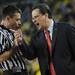Indiana head coach shouts at a referee during the first half at Crisler Center on Sunday, March 10, 2013. Melanie Maxwell I AnnArbor.com